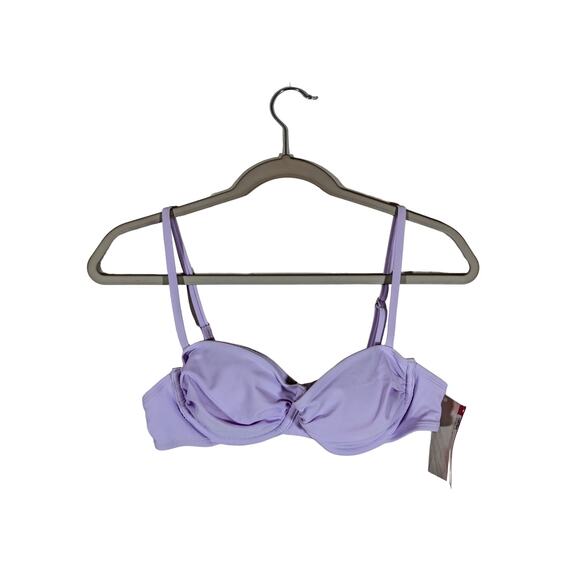 Xhilaration Bikini Top Shirred Underwire Light Purple Juniors‎ Medium Swimsuit - Picture 6 of 7